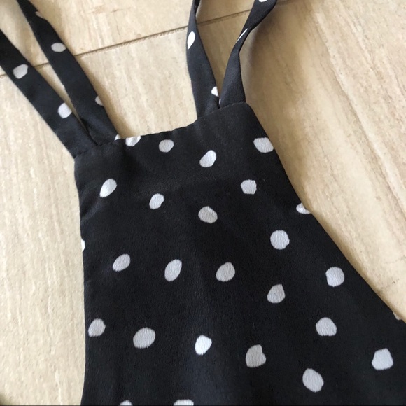 Full Tilt Polka Dot Tie Front Strap Racerback top - Picture 5 of 5